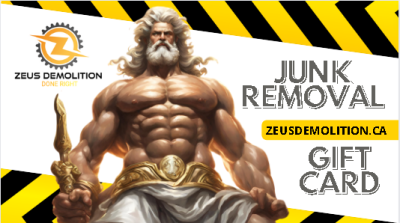 $250 Gift CARD : Zeus Demolition and Disposal Professionals $250 Gift CARD : Zeus Demolition and Disposal Professionals